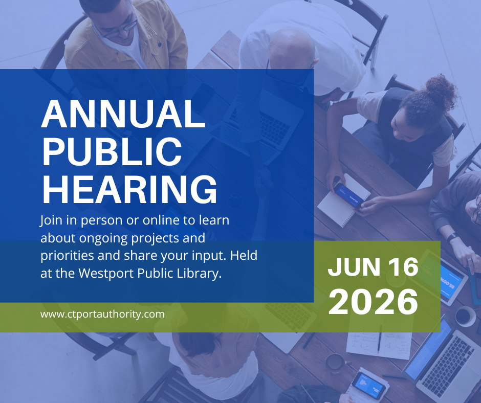 CT Port Authority Announces Annual Public Hearing on June 16, 2026.